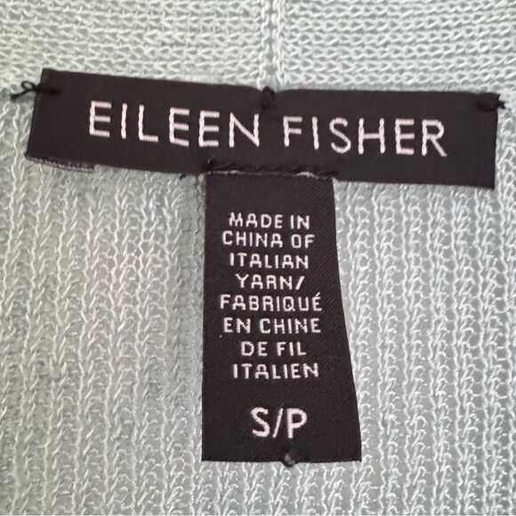 Eileen Fisher Light Blue Open Front Linen Cardigan Size Small - Picture 3 of 4
